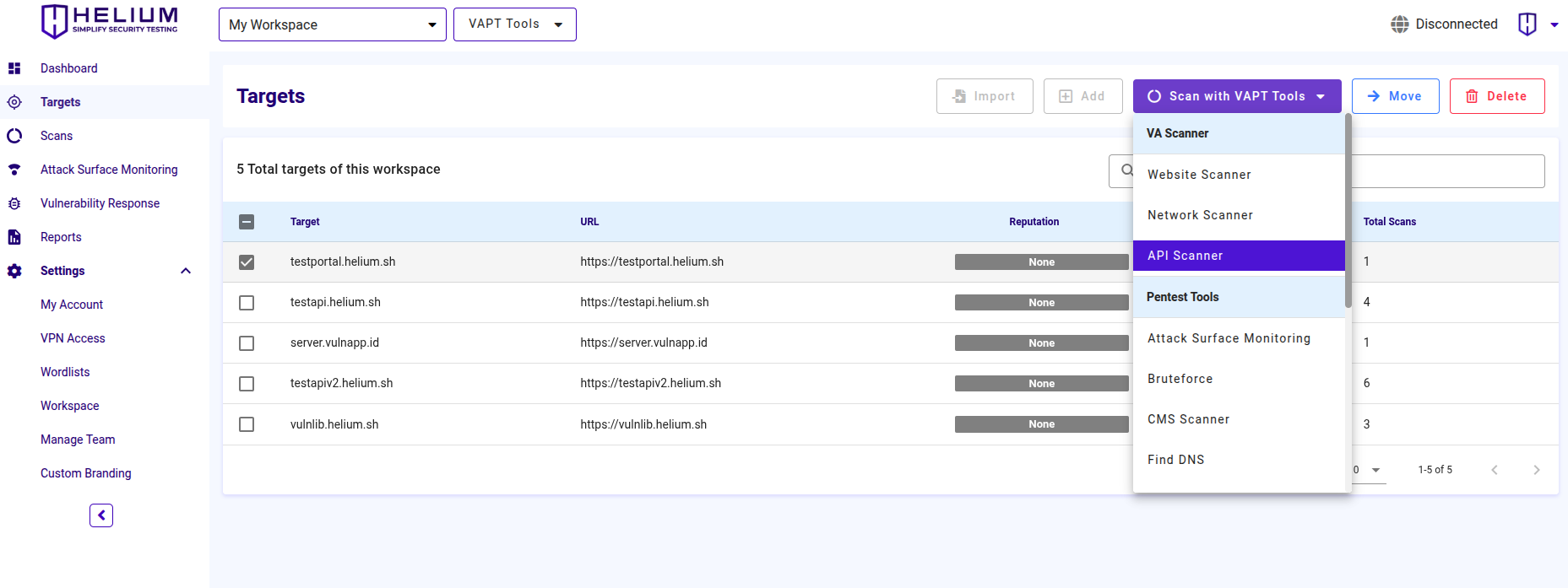 Select API Scanner Capture
