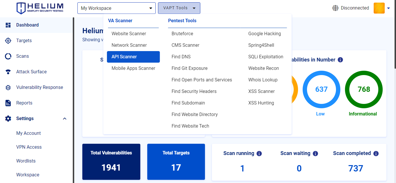 Select API Scanner Navbar Capture