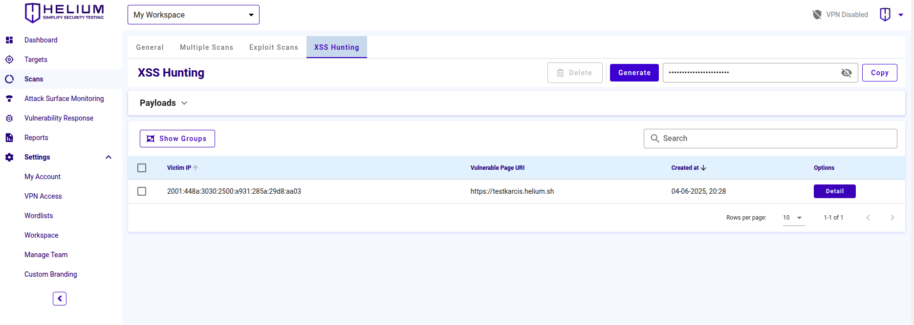 Select XSS Hunting Navbar Capture
