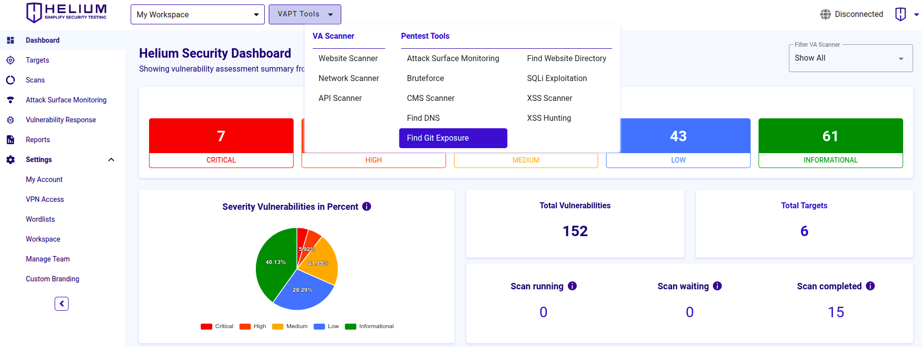 Select Find Git Exposure Navbar Capture