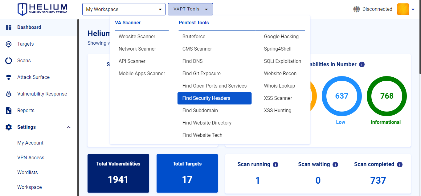 Select Find Security Headers Navbar Capture