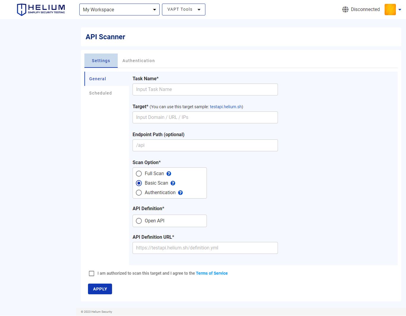 API Scanner Capture