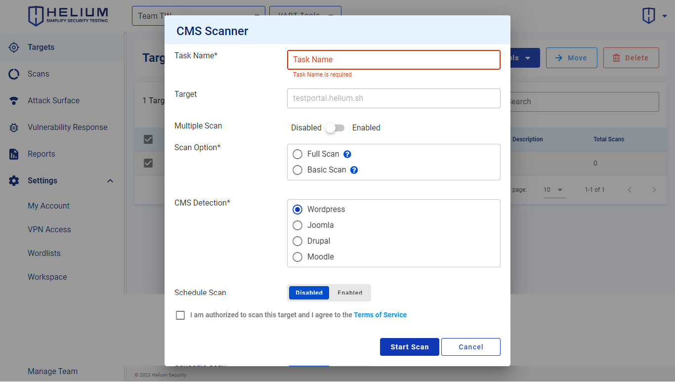 CMS Scanner Capture