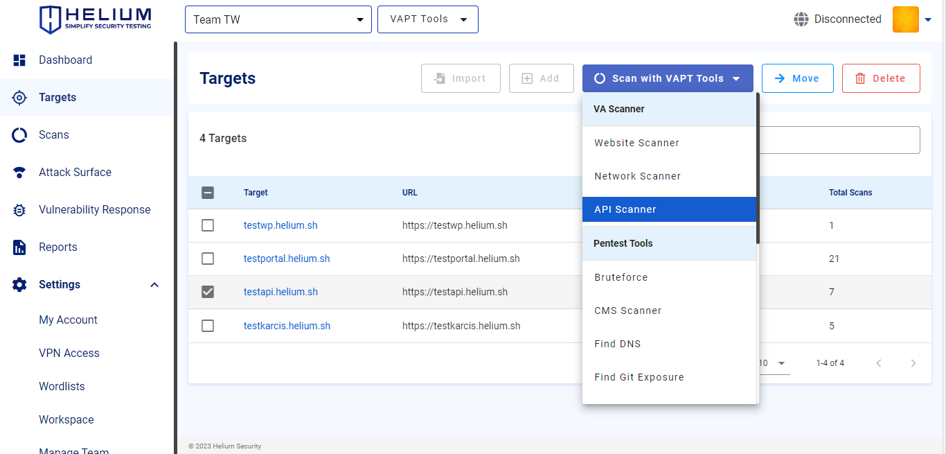 Select API Scanner Capture