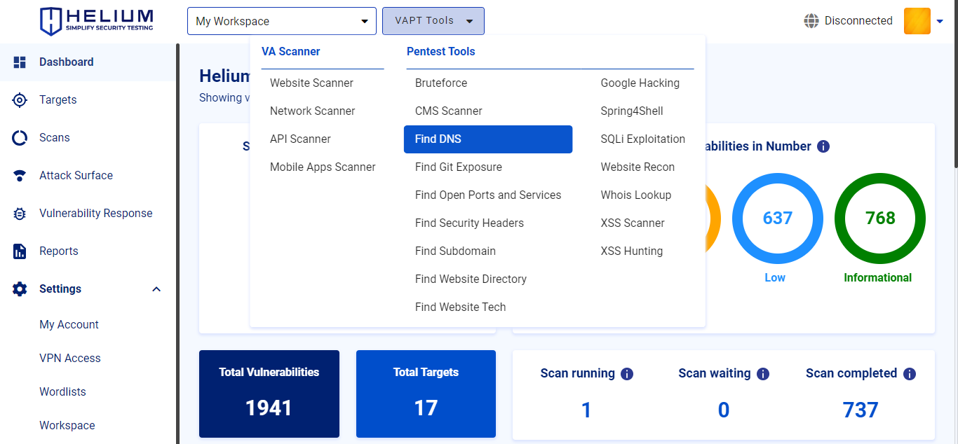 Select Find DNS Navbar Capture