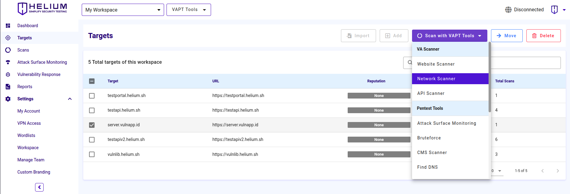 Select Network Scanner Capture