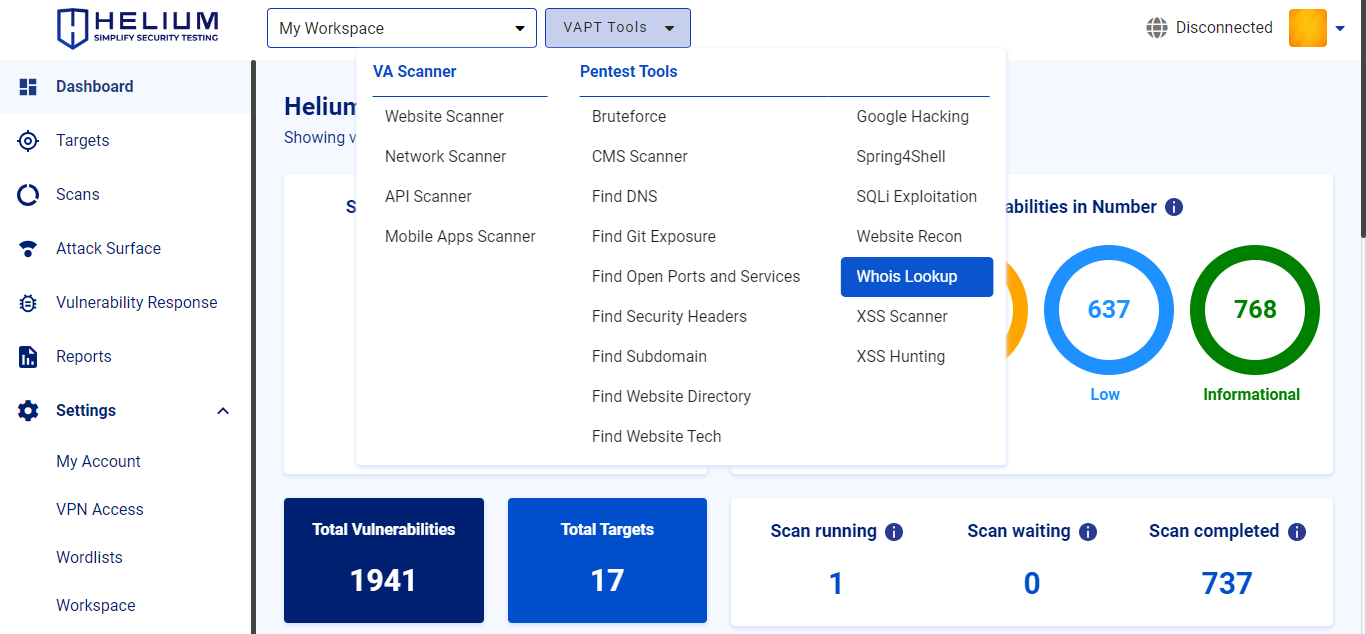 Select Whois Lookup Navbar Capture