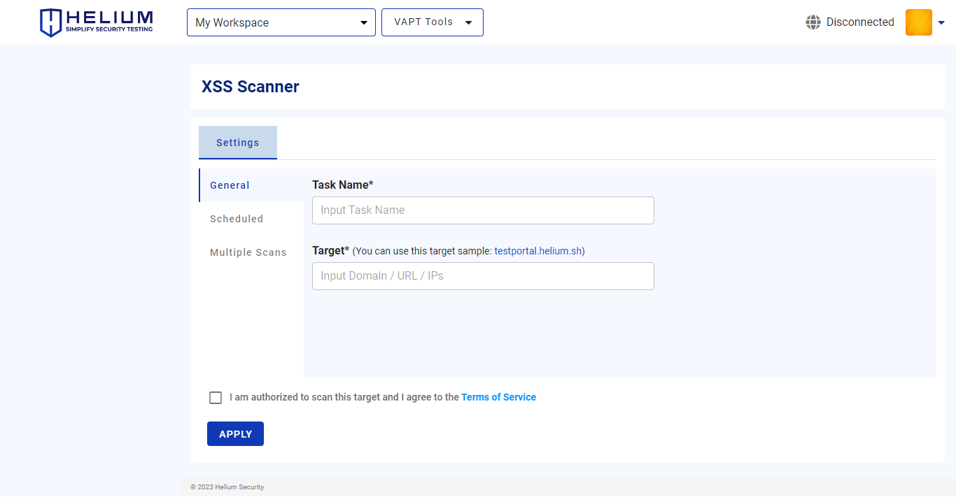 XSS Scanner Capture