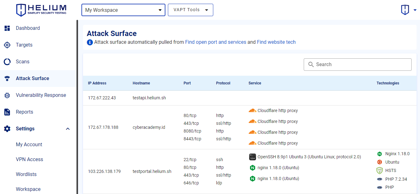 Attack Surface Capture