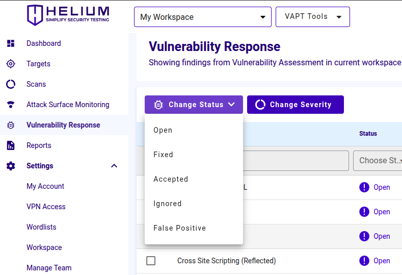 Change Status Capture