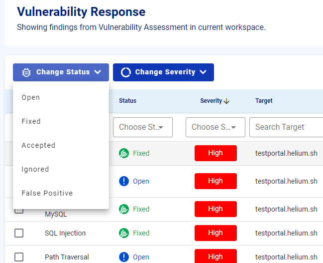 Change Status Capture