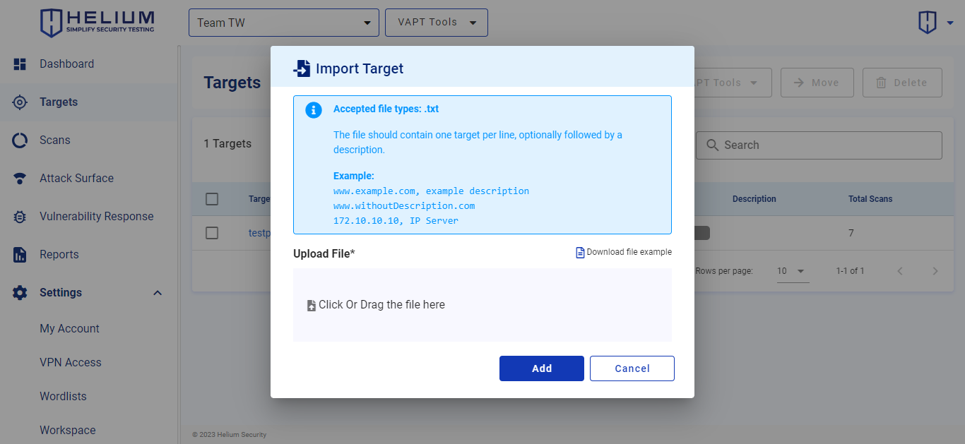 Import Target Capture