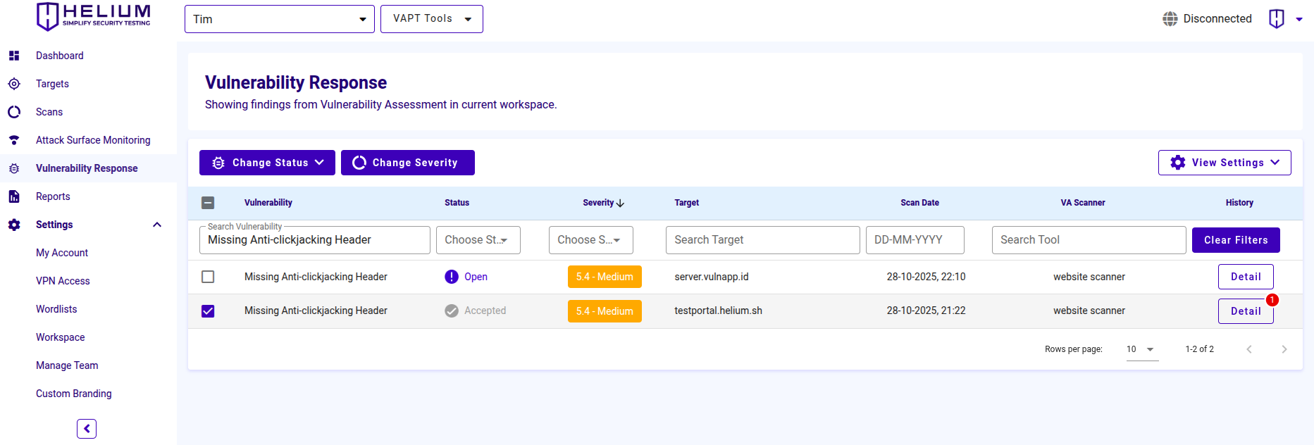Severity Succesfully Capture