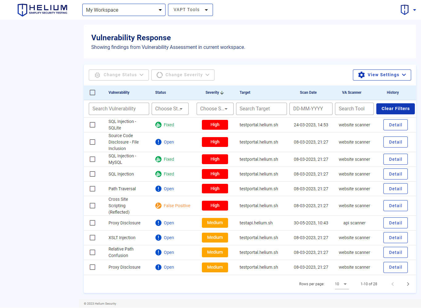 Vulnerability Response Capture